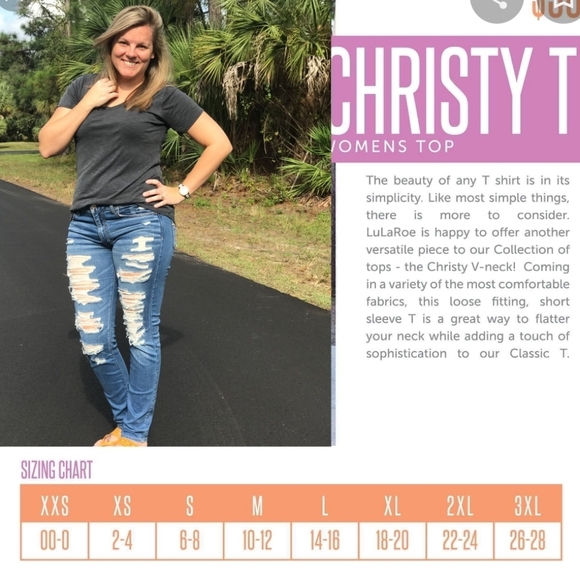 Lularoe Christy T short sleeve V neck wolves M NWT - Picture 6 of 6